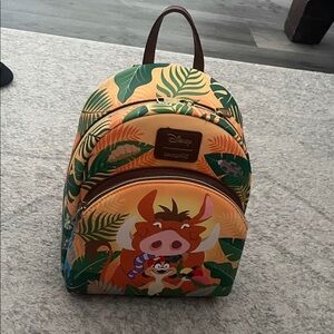 Loungefly Disney Kids Backpack - Orange and Brown